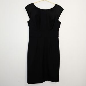 The Limited Black Collection Size 4 Black Cap Sleeve Fitted & Lined Sheath Dress
